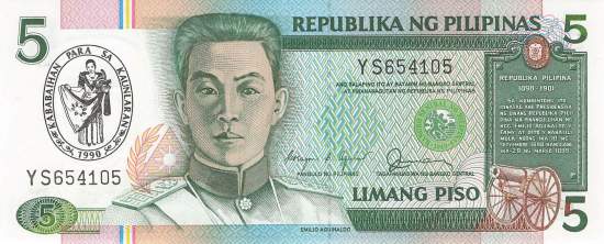 Philippinen 5 Piso 1990 p178a